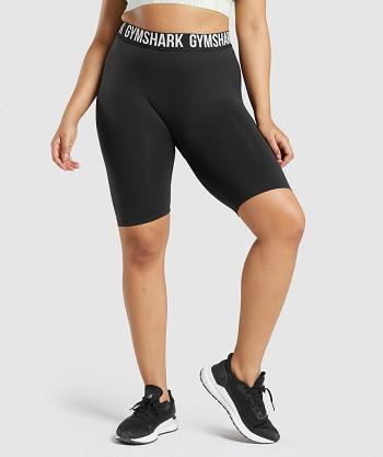 Gymshark Fit Seamless Cycling Ženske Kratke Hlače Crne | HR 3834NWY